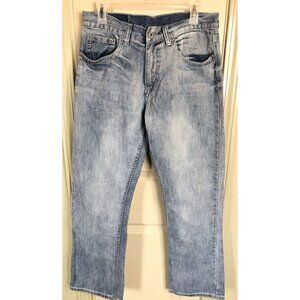 Flypaper Mens W32/32 Bootcut Straight Leg Light Demin Jeans